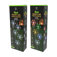Solar Snowflake Path Lights 5pk