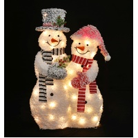 LED Snowman Couple