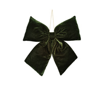Velvet Bow Dark Green - Large