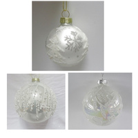 Glass Bauble Hand Painted 10cm