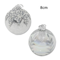 Glass Bauble Hand Painted 8cm