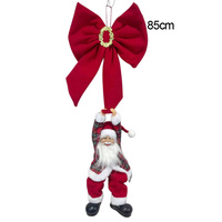 Musical Santa with Christmas Bow