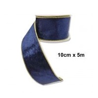 Blue Velvet Ribbon 10cm x 5m
