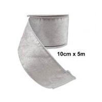 White Velvet Ribbon 10cm x 5m
