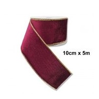 Burgundy Velvet Ribbon 10cm x 5m
