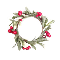 Mistletoe Red Berry Wreath 23cm