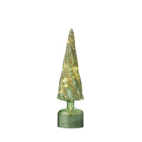 LED Cone Tree 34cm Green/Gold