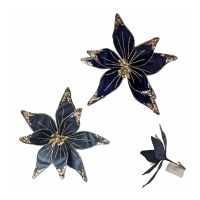 Velvet Blue Poinsettia 19cm