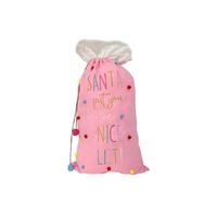 Velvet Sack with Pom Pom 100x60cm