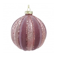 Glass Bauble 10cm Pink