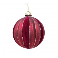 Glass Bauble 10cm Red
