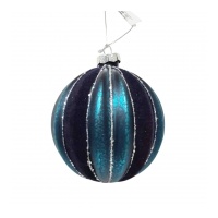 Glass Bauble 10cm Blue