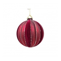 Glass Bauble Red 8cm