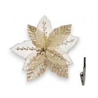 Champagne Poinsettia with Clip