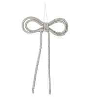 Silver Crystal Bow 14x19cm