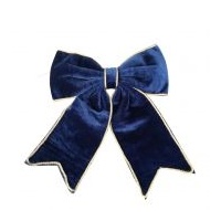 Velvet Bow Blue 18x23cm