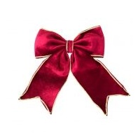 Velvet Bow Burgundy 18x23cm