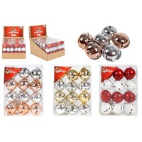 12PC BELLS IN PVC BOX 4CM 3 ASSTD CLRS..