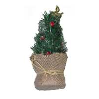 16cm Xmas Tree in Hessian Bag