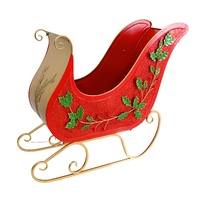 Metal Sleigh Red 104cm
