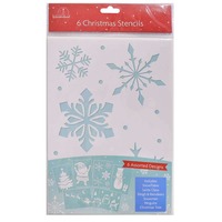 Snow Spray Stencil 6pc