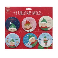 Christmas Elf Badges 6pc..