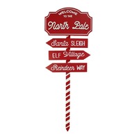 North Pole Signs Stake 90cm..