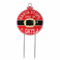 Santa Stop Countdown Yard Stake 125cm..