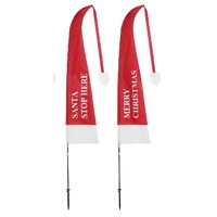 Santa Hat Flag 3.75m Printed Asst..