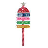Christmas Stop Stake 90cm Gold Star..
