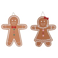 Metal Hanging Gingerbread Asst