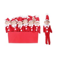 Elf Doll Red Tinsel Bendable 18cm