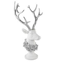 White Deer Head on Stand