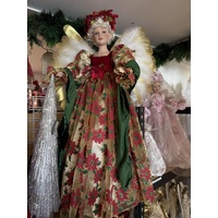 Fibre Optic Angel Large Red/Gold