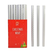 70cm x 5m Silver Wrapping Paper