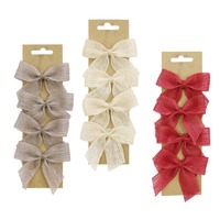 Fabric Gift Bows 4pk Asst..