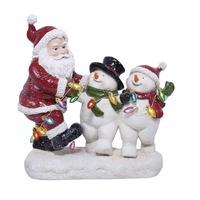 LED Santa with Snowmen