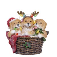 LED Cute Dogs in a Basket