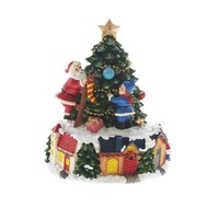 15CM XMAS REV TREE MUSIC SANTA