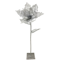 Poinsettia Tree 150cm Silver