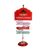Dr Seuss Standing Grinch Sign