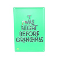 Metal Grinch Sign 35x24 - Twas the Night Before Grinchmas