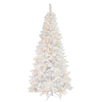 Flocked White Tree 210cm Pre-Lit