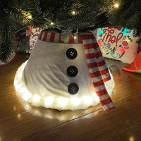 USB Light Up Tree Base Snowman w/Scarf..