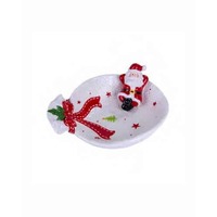Ceramic textured santa treat plate