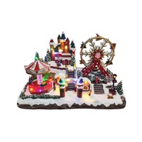 Musical Theme Park with Moving Carosel 55x28x34cm
