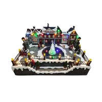 Musical Street Scene with Fountain