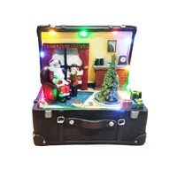Musical Santa in Suitcase 19x19cm