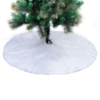 Luxury White Faux Fur Tree Skirt 120cm