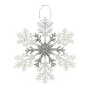 20cm Silver Acrylic Snowflake Hanger ..